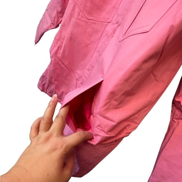 𝅺nwt BP Women’s Quilted Lined Shirt Jacket Pink Yarrow Sz Large, Button Down - Picture 11 of 11